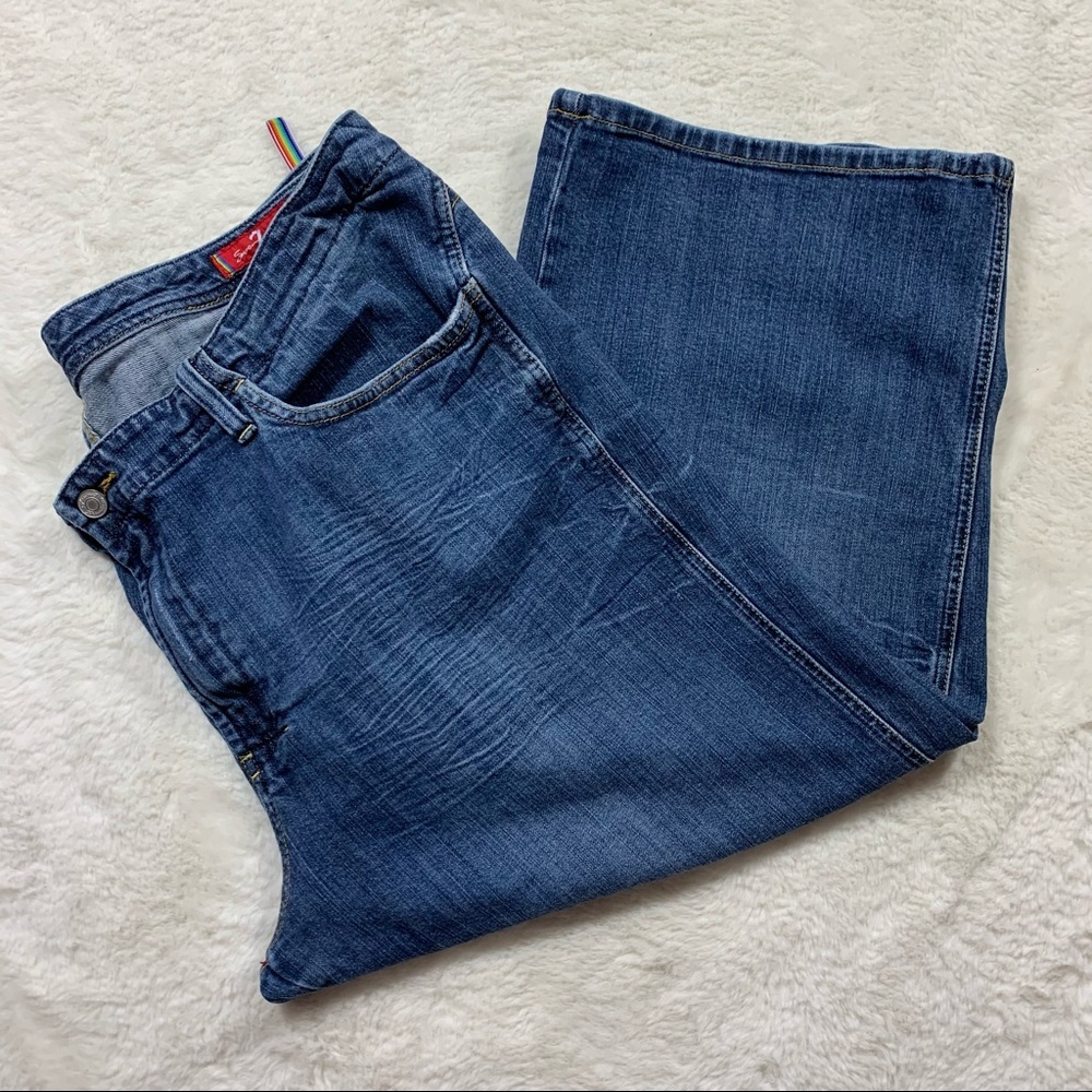 Seven7 Premium Denim Cropped Wide Leg Jeans Size 24